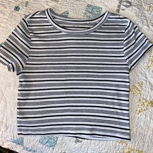 Cropped Striped T-shirt